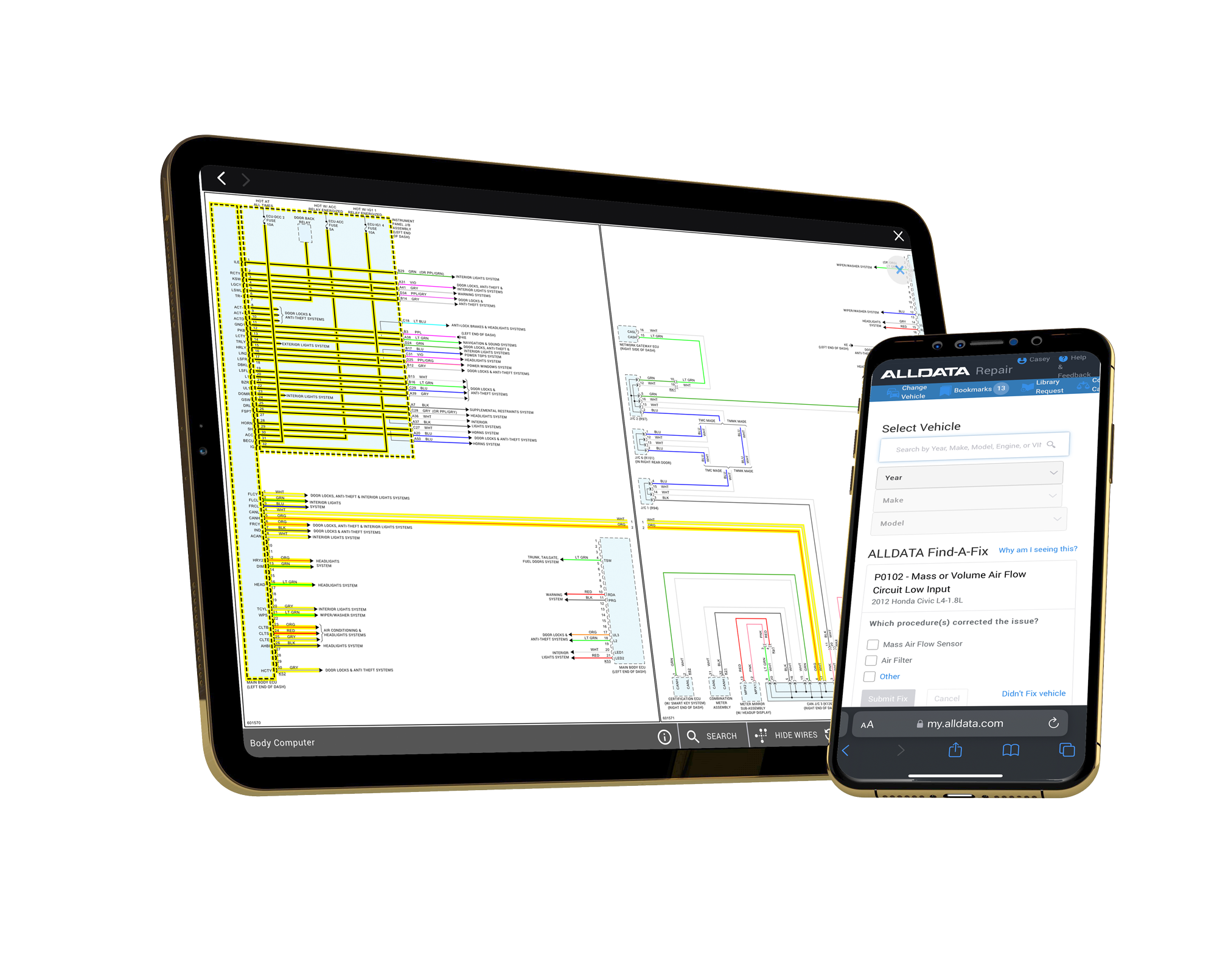 ALLDATA Repair phone tablet