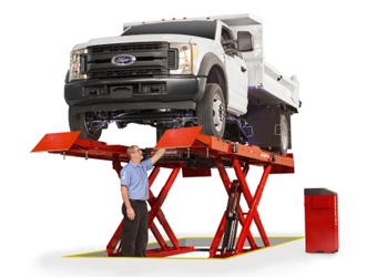 Hunter-Engineering-scissor-lifts-expanded-wheelbase