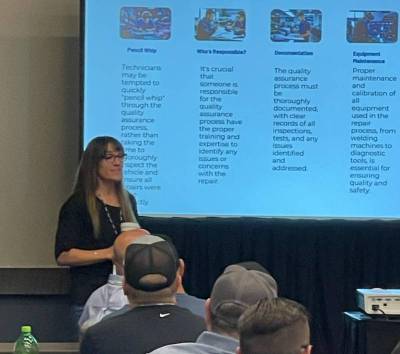 Erin Solis from Square One Systems presented on “All Things Post Repair Inspection.”