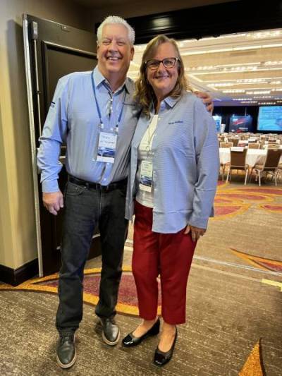 Don Williams, left, and Kathy Coffey, right, AkzoNobel.